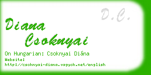 diana csoknyai business card