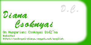 diana csoknyai business card